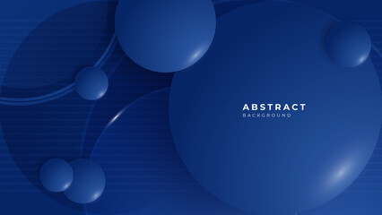 Blue abstract presentation background with circles