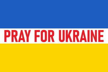 Pray for Ukraine concept banner. Vector image