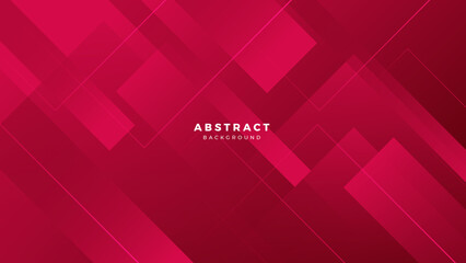 Abstract red banner geometric shapes light silver technology background vector. Modern diagonal presentation background.