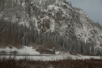Snow covered mountains