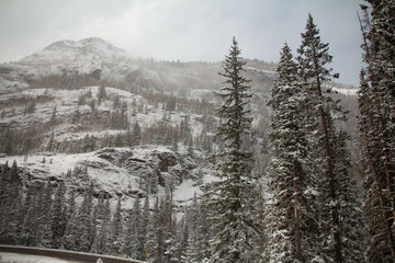 Snow covered mountains