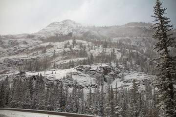 Snow covered mountains