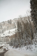 Snow covered mountains