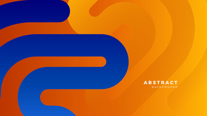 Minimal geometric blue orange banner geometric shapes light technology background abstract design. Vector illustration abstract graphic design banner pattern presentation background web template.
