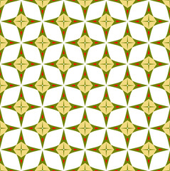 Abstract Geometric Tile Style Retro Pattern Three Color Minimal Trendy Fashion Design Perfect for Allover Fabric Print