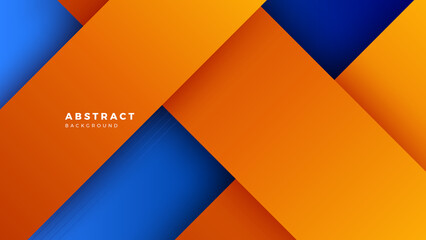 Abstract blue orange banner geometric shapes background. Vector abstract graphic design banner pattern presentation background web template.