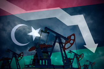 Decrease in oil production in Libia. Economic crisis, fuel default. Rejection of hydrocarbons. Oil...