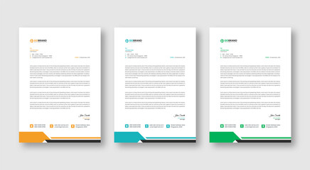 Abstract Letterhead Template Design, Modern Business Letterhead Design Template