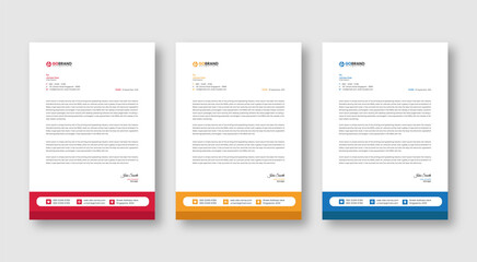 Letterhead corporate official minimal creative abstract professional informative newsletter poster template design 