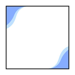 Obraz premium curve edge square frame 