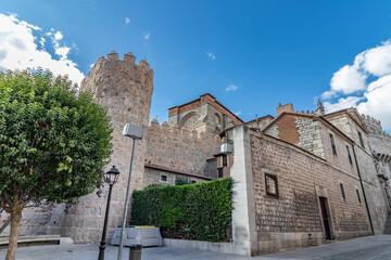 Fototapeta na wymiar Rear view of Avila Cathedral, Castile and Leon, Spain
