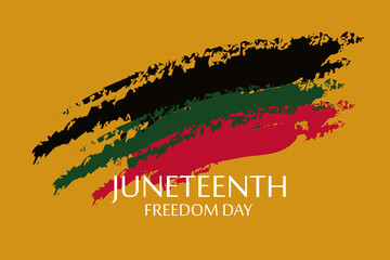 Juneteenth Color. Since 1865. Juneteenth Freedom Day Banner. Black history month. EPS10 vector. - obrazy, fototapety, plakaty