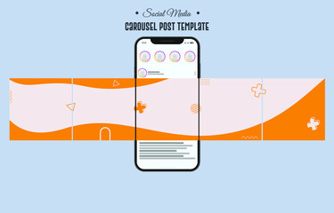 Instagram and social media carousel post template