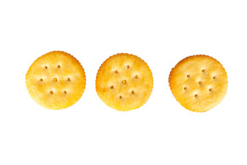 cracker cheese isolated on white background