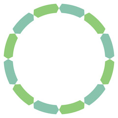 pastel modern round frame
