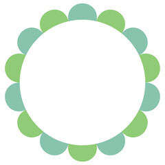 pastel modern round frame
