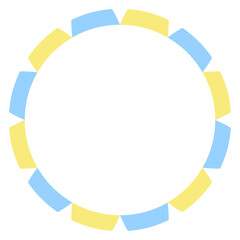 pastel modern round frame
