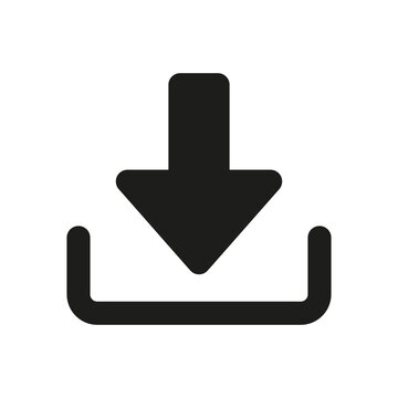 Download vector icon or install symbol. Downloading button