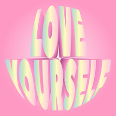 Love yourself text