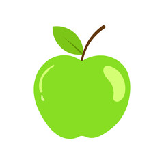 green apple fruit. Vector illustration