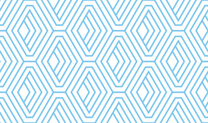 Abstract geometric pattern. A seamless vector background. White and blue ornament. Graphic modern pattern. Simple lattice graphic design