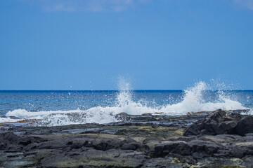 waves on the rocks