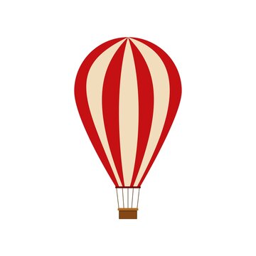 Hot air balloon on a white background. Vector graphics.