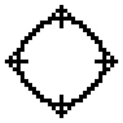 Fototapeta premium pixel circle frame 
