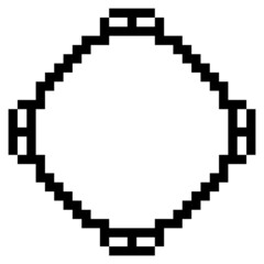 Fototapeta na wymiar pixel circle frame 