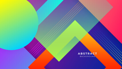 Modern colorful banner geometric shapes corporate abstract technology background. Vector abstract graphic design banner pattern presentation background web template.