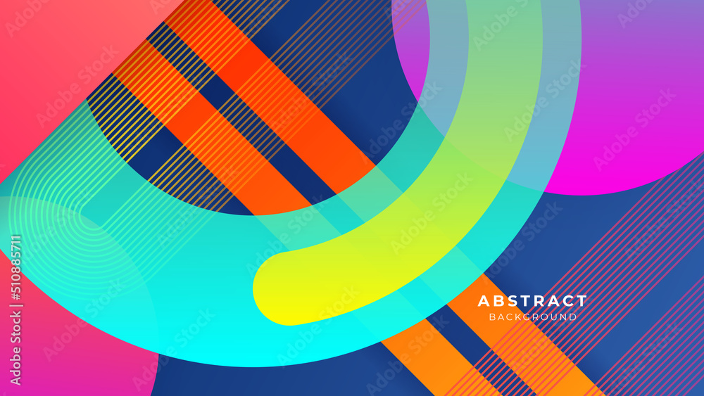 Fototapete abstract colorful banner geometric shapes background. vector abstract graphic design banner pattern 