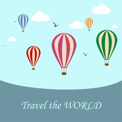 Travel on a white background. Vector graphics.