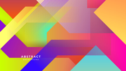 Dark colorful vibrant vivid geometric shapes abstract background geometry shine and layer element vector for presentation design. Suit for business, corporate, institution, party, seminar, and talks.