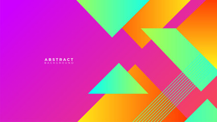 Abstract colorful vibrant vivid banner geometric shapes background. Vector abstract graphic design banner pattern presentation background web template.