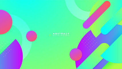Abstract colorful vibrant vivid banner geometric shapes geometric light triangle line shape with futuristic concept presentation background