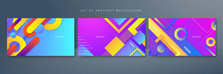 Fototapeta premium Abstract colorful blue yellow red background