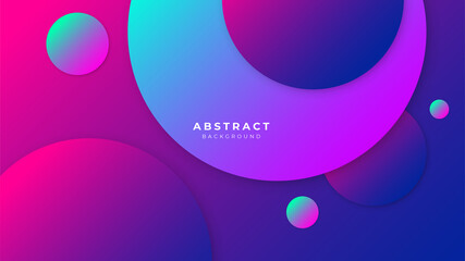 Minimal geometric colorful vibrant vivid geometric shapes light technology background abstract design. Vector illustration abstract graphic design pattern presentation background web template.