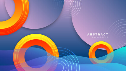 Modern colorful vibrant vivid geometric shapes corporate abstract technology background. Vector abstract graphic design banner pattern presentation background web template.