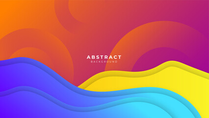 Abstract colorful blue orange yellow red background