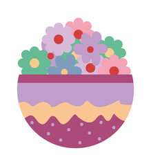 flowers on pot