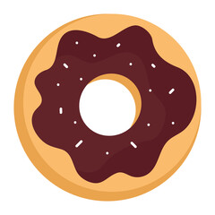 chocolate donut illustration
