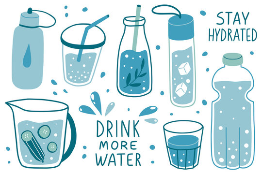 Drink more water concept. Stay hydrated