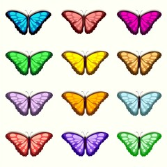 colourful butterfly vector
