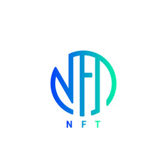 letter nft logo stock vector