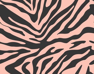 
Vector zebra print seamless pink background, trendy texture for printing clothes, fabric, paper. Animal skin