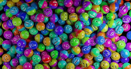 Fototapeta premium color character balls made in 3d