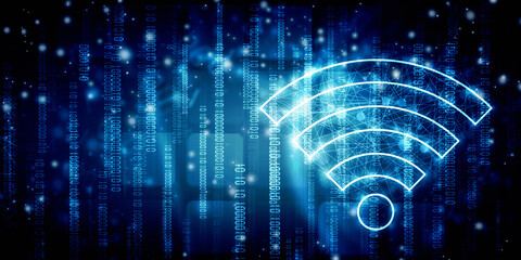 2d illustration WiFi symbol sign
