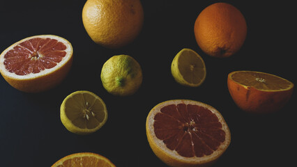 Citruses lemons oranges grapefruits for juice health
