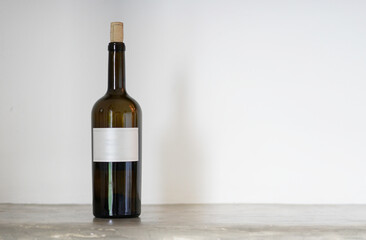 wine bottle with copyspace background