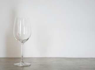red wine glass with copyspace